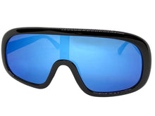 Oversized Exaggerated Modern Rerto Shield Style SUNGLASSES Large Black Frame 7290
