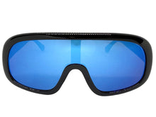Oversized Exaggerated Modern Rerto Shield Style SUNGLASSES Large Black Frame 7290