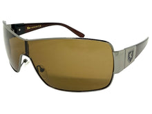 Classic Contemporary Modern Wrap Shield Style SUNGLASSES Sleek Gunmetal Frame 3396
