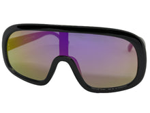 Oversized Exaggerated Modern Rerto Shield Style SUNGLASSES Large Black Frame 7290