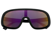 Oversized Exaggerated Modern Rerto Shield Style SUNGLASSES Large Black Frame 7290