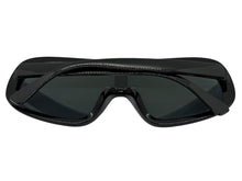 Oversized Exaggerated Modern Rerto Shield Style SUNGLASSES Large Black Frame 7290