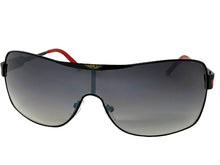 Classic Contemporary Modern Wrap Shield Style SUNGLASSES Sleek Black Frame 3728