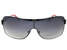 Classic Contemporary Modern Wrap Shield Style SUNGLASSES Sleek Black Frame 3728