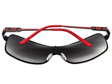 Classic Contemporary Modern Wrap Shield Style SUNGLASSES Sleek Black Frame 3728