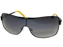 Classic Contemporary Modern Wrap Shield Style SUNGLASSES Sleek Black Frame 3728