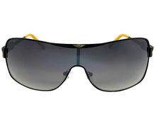 Classic Contemporary Modern Wrap Shield Style SUNGLASSES Sleek Black Frame 3728