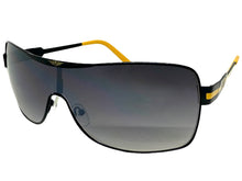 Classic Contemporary Modern Wrap Shield Style SUNGLASSES Sleek Black Frame 3728