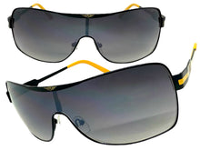 Classic Contemporary Modern Wrap Shield Style SUNGLASSES Sleek Black Frame 3728
