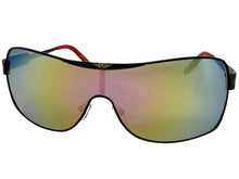 Classic Contemporary Modern Wrap Shield Style SUNGLASSES Sleek Black Frame 3728