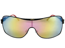 Classic Contemporary Modern Wrap Shield Style SUNGLASSES Sleek Black Frame 3728