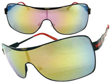 Classic Contemporary Modern Wrap Shield Style SUNGLASSES Sleek Black Frame 3728