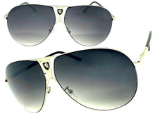 Classic Contemporary Modern Wrap Shield Style SUNGLASSES Sleek Silver Frame 1086