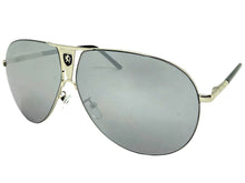 Classic Contemporary Modern Wrap Shield Style SUNGLASSES Sleek Silver Frame 1086