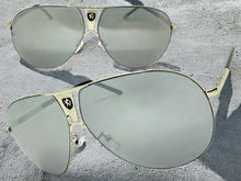 Classic Contemporary Modern Wrap Shield Style SUNGLASSES Sleek Silver Frame 1086