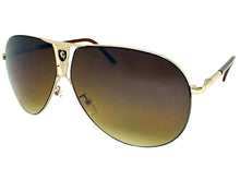 Classic Contemporary Modern Wrap Shield Style SUNGLASSES Sleek Gold Frame 1086