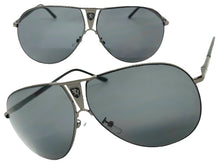 Classic Contemporary Modern Wrap Shield Style SUNGLASSES Sleek Gunmetal Frame 1086