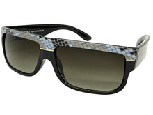 Classic Vintage Retro Hip Hop Rapper Pimp Style SUNGLASSES Thick Black Snakeskin Frame 1221