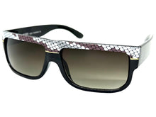 Classic Vintage Retro Hip Hop Rapper Pimp Style SUNGLASSES Thick Black Snakeskin Frame 1221
