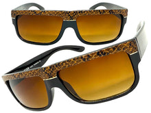 Classic Vintage Retro Hip Hop Rapper Pimp Style SUNGLASSES Thick Black Snakeskin Frame 1221