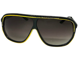 Oversized Classic True Vintage Retro Style SUNGLASSES Sleek Black Frame 5079