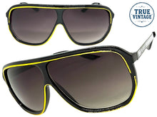 Oversized Classic True Vintage Retro Style SUNGLASSES Sleek Black Frame 5079