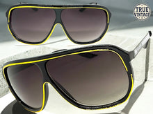 Oversized Classic True Vintage Retro Style SUNGLASSES Sleek Black Frame 5079