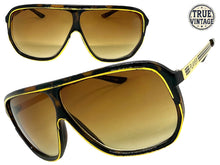 Oversized Classic True Vintage Retro Style SUNGLASSES Sleek Brown Frame 5079
