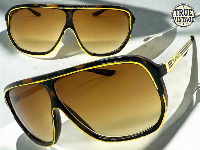 Oversized Classic True Vintage Retro Style SUNGLASSES Sleek Brown Frame 5079