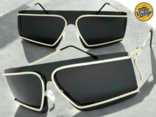 Futuristic Modern True Vintage Retro Style SUNGLASSES Sleek Silver Frame A029