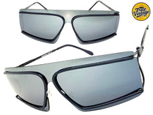 Futuristic Modern True Vintage Retro Style SUNGLASSES Sleek Blue Frame A029