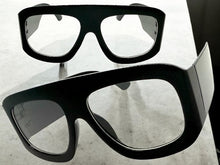 Oversized Exaggerated Vintage Retro Style Clear Lens EYEGLASSES Large Super Thick Black Frame 1386