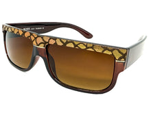 Classic Vintage Retro Hip Hop Rapper Pimp Style SUNGLASSES Thick Brown Snakeskin Frame 1221