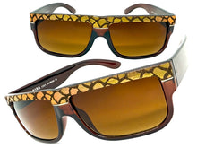 Classic Vintage Retro Hip Hop Rapper Pimp Style SUNGLASSES Thick Brown Snakeskin Frame 1221