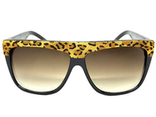 Oversized Classic Vintage Retro Style SUNGLASSES Large Black Leopard Frame 1201
