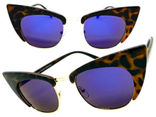 Classic Vintage Retro Cat Eye Style SUNGLASSES Funky Tortoise & Gold Frame 1751