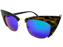 Classic Vintage Retro Cat Eye Style SUNGLASSES Funky Tortoise & Gold Frame 1751