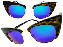 Classic Vintage Retro Cat Eye Style SUNGLASSES Funky Tortoise & Gold Frame 1751