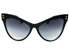 Oversized Exaggerated Classic Vintage Retro Cat Eye Style SUNGLASSES Large Black Frame 1825