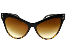 Oversized Exaggerated Classic Vintage Retro Cat Eye Style SUNGLASSES Large Black Frame 1825
