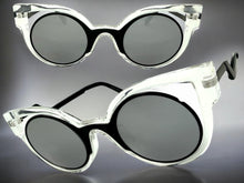 Classic Vintage Retro Cat Eye Style SUNGLASSES Funky Clear Frame 1737