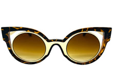 Classic Vintage Retro Cat Eye Style SUNGLASSES Funky Tortoise & Gold Frame 1737