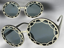 Oversized Exaggerated Vintage Retro Style SUNGLASSES Large Round Black Frame - Dark Lens 1670