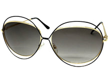 Oversized Exaggerated Vintage Retro Style SUNGLASSES Large Gold Frame A253