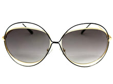 Oversized Exaggerated Vintage Retro Style SUNGLASSES Large Gold Frame A253
