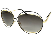 Oversized Exaggerated Vintage Retro Style SUNGLASSES Large Gold Frame A253