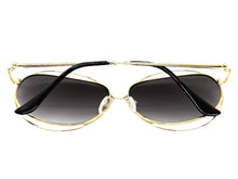 Oversized Exaggerated Vintage Retro Style SUNGLASSES Large Gold Frame A253