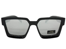 Classic Hardcore Biker Gangster Style LOCS SUNGLASSES Black Frame - Silver Lens 91209