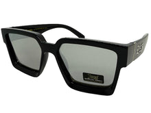 Classic Hardcore Biker Gangster Style LOCS SUNGLASSES Black Frame - Silver Lens 91209