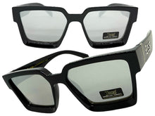 Classic Hardcore Biker Gangster Style LOCS SUNGLASSES Black Frame - Silver Lens 91209